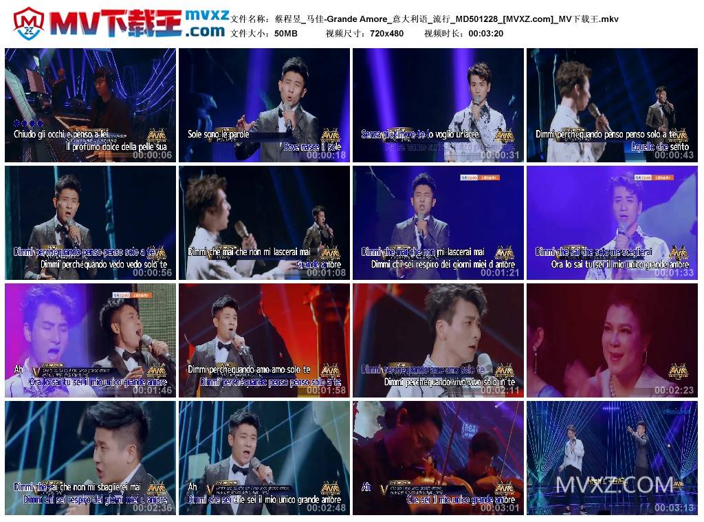 蔡程昱_马佳-Grande Amore_意大利语_流行_MD501228